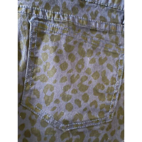 Mechanics Skinny jeans by Zenana royal blue leopard pattern size Large - Picture 4 of 4